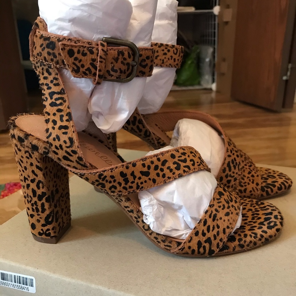 Madewell leopard spot heels